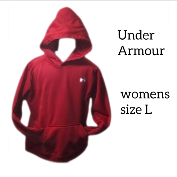 Under Armour Tops - UNDER ARMOUR HOODIE MENS SIZE L DARK RED COLOR